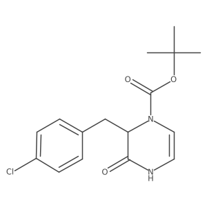 (S)-4-Boc-3-(4-chlorobenzyl)-3,4-dihydropyrazin-2(1H)-one结构式