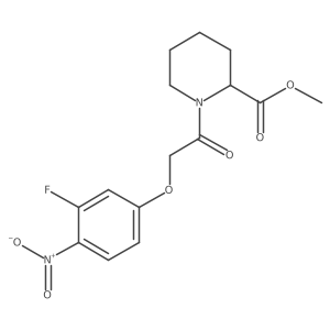 Methyl 1-[2-(3-fluoro-4-nitrophenoxy)acetyl]piperidine-2-carboxylate结构式