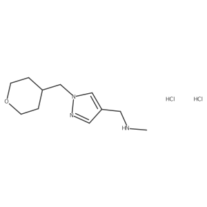 methyl({1-[(oxan-4-yl)methyl]-1H-pyrazol-4-yl}methyl)amine dihydrochloride结构式