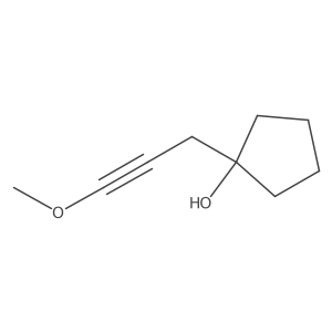 1-(3-Methoxyprop-2-yn-1-yl)cyclopentan-1-ol结构式