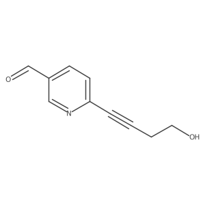 6-(4-Hydroxybut-1-yn-1-yl)pyridine-3-carbaldehyde结构式