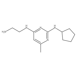 N4-(2-aminoethyl)-N2-cyclopentyl-6-methylpyrimidine-2,4-diamine Structure