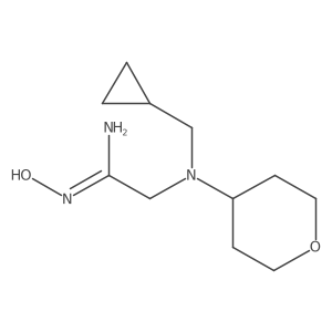 2-[cyclopropylmethyl(oxan-4-yl)amino]-N'-hydroxyethanimidamide结构式