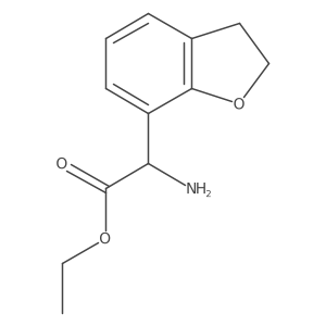 Ethyl 2-amino-2-(2,3-dihydro-1-benzofuran-7-yl)acetate结构式