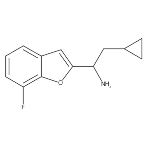 (1S)-2-cyclopropyl-1-(7-fluoro-1-benzofuran-2-yl)ethan-1-amine结构式