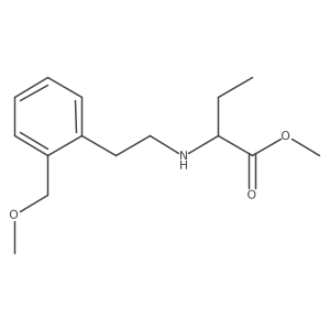 Methyl 2-({2-[2-(methoxymethyl)phenyl]ethyl}amino)butanoate Structure