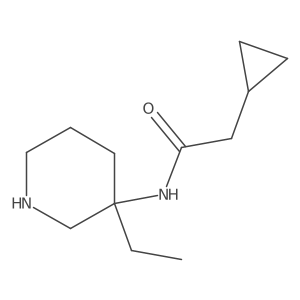 2-cyclopropyl-N-(3-ethylpiperidin-3-yl)acetamide结构式