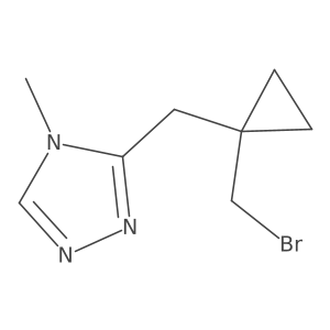 3-{[1-(bromomethyl)cyclopropyl]methyl}-4-methyl-4H-1,2,4-triazole Structure