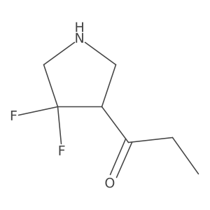 1-(4,4-Difluoropyrrolidin-3-yl)propan-1-one结构式