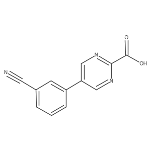 5-(3-Cyanophenyl)pyrimidine-2-carboxylic acid结构式