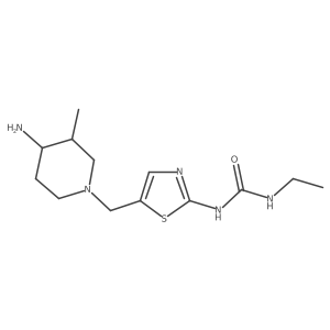 1-{5-[(4-Amino-3-methylpiperidin-1-yl)methyl]-1,3-thiazol-2-yl}-3-ethylurea结构式