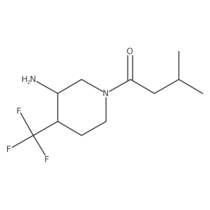 1-[3-Amino-4-(trifluoromethyl)piperidin-1-yl]-3-methylbutan-1-one Structure