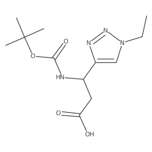 3-{[(tert-butoxy)carbonyl]amino}-3-(1-ethyl-1H-1,2,3-triazol-4-yl)propanoic acid Structure