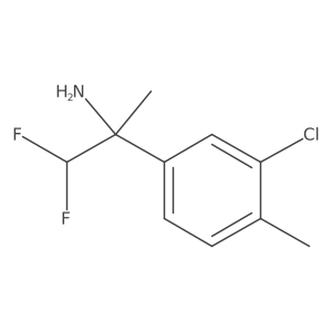 2-(3-Chloro-4-methylphenyl)-1,1-difluoropropan-2-amine结构式