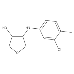 (3S,4R)-4-[(3-chloro-4-methylphenyl)amino]oxolan-3-ol结构式