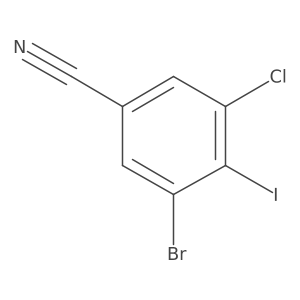 3-Bromo-5-chloro-4-iodobenzonitrile结构式