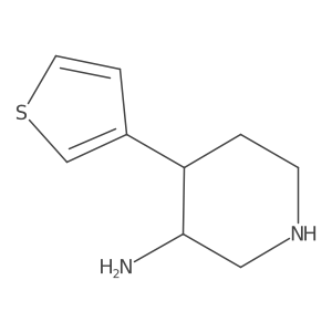 4-(Thiophen-3-yl)piperidin-3-amine结构式