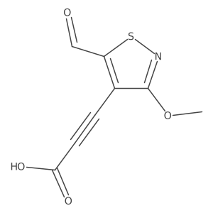 3-(5-Formyl-3-methoxy-1,2-thiazol-4-yl)prop-2-ynoic acid Structure