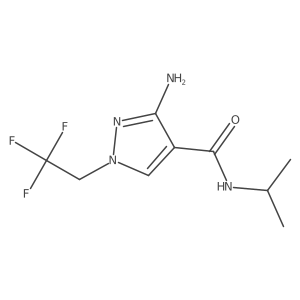 3-amino-N-(propan-2-yl)-1-(2,2,2-trifluoroethyl)-1H-pyrazole-4-carboxamide Structure