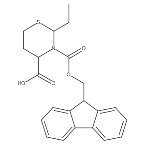 2-ethyl-3-{[(9H-fluoren-9-yl)methoxy]carbonyl}-1,3-thiazinane-4-carboxylic acid Structure