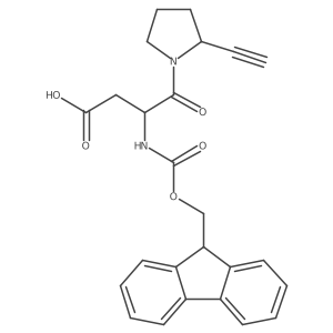 4-(2-ethynylpyrrolidin-1-yl)-3-({[(9H-fluoren-9-yl)methoxy]carbonyl}amino)-4-oxobutanoic acid Structure