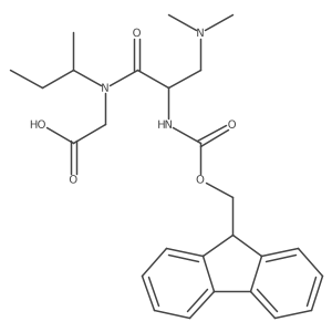 2-[N-(butan-2-yl)-3-(dimethylamino)-2-({[(9H-fluoren-9-yl)methoxy]carbonyl}amino)propanamido]acetic acid Structure