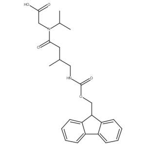 2-[4-({[(9H-fluoren-9-yl)methoxy]carbonyl}amino)-3-methyl-N-(propan-2-yl)butanamido]acetic acid结构式
