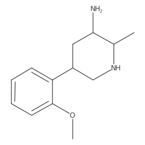 5-(2-Methoxyphenyl)-2-methylpiperidin-3-amine Structure