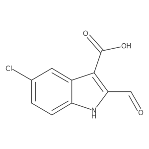 5-chloro-2-formyl-1H-indole-3-carboxylic acid结构式