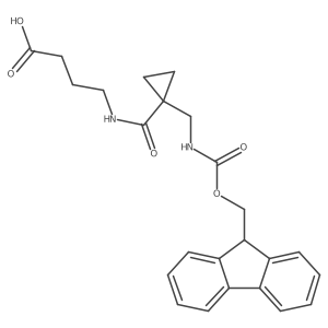 4-({1-[({[(9H-fluoren-9-yl)methoxy]carbonyl}amino)methyl]cyclopropyl}formamido)butanoic acid Structure