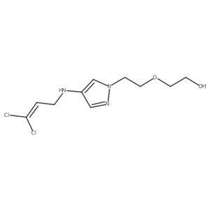 2-(2-{4-[(3,3-dichloroprop-2-en-1-yl)amino]-1H-pyrazol-1-yl}ethoxy)ethan-1-ol结构式