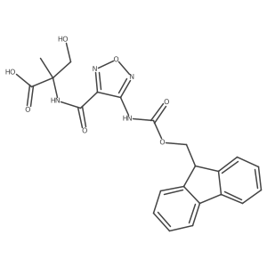 2-{[4-({[(9H-fluoren-9-yl)methoxy]carbonyl}amino)-1,2,5-oxadiazol-3-yl]formamido}-3-hydroxy-2-methylpropanoic acid Structure