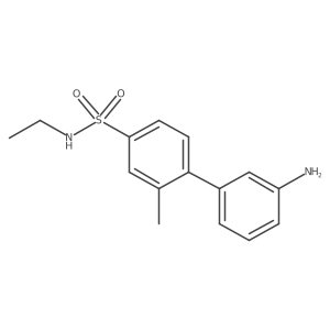 4-(3-aminophenyl)-N-ethyl-3-methylbenzene-1-sulfonamide结构式
