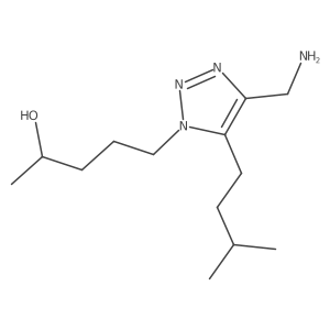 5-[4-(aminomethyl)-5-(3-methylbutyl)-1H-1,2,3-triazol-1-yl]pentan-2-ol结构式