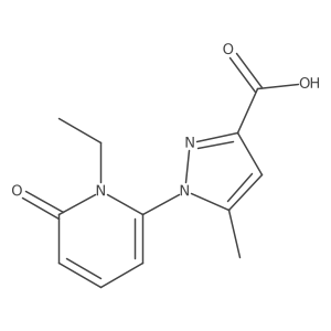 1-(1-Ethyl-6-oxo-1,6-dihydropyridin-2-YL)-5-methyl-1H-pyrazole-3-carboxylic acid结构式