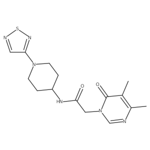 N-(1-(1,2,5-thiadiazol-3-yl)piperidin-4-yl)-2-(4,5-dimethyl-6-oxopyrimidin-1(6H)-yl)acetamide Structure