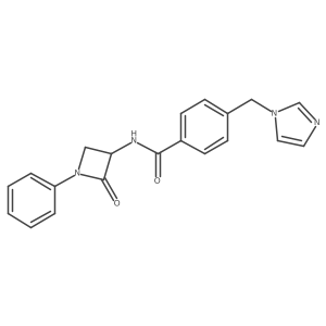 4-(Imidazol-1-ylmethyl)-N-(2-oxo-1-phenylazetidin-3-yl)benzamide Structure