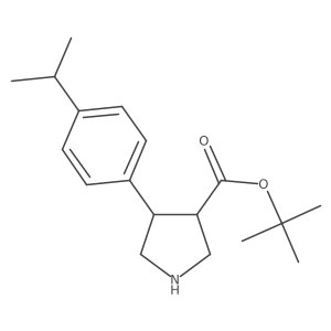 rac-tert-butyl (3R,4S)-4-[4-(propan-2-yl)phenyl]pyrrolidine-3-carboxylate结构式
