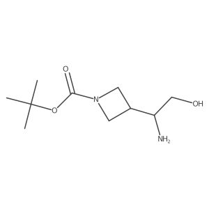 tert-Butyl 3-[(1R)-1-amino-2-hydroxy-ethyl]azetidine-1-carboxylate Structure