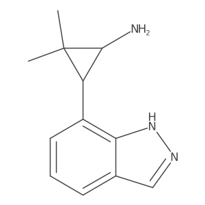 rac-(1R,3R)-3-(1H-indazol-7-yl)-2,2-dimethylcyclopropan-1-amine Structure