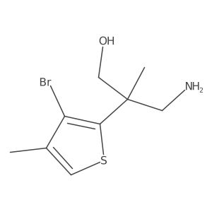 3-Amino-2-(3-bromo-4-methylthiophen-2-yl)-2-methylpropan-1-ol结构式