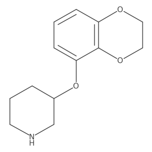 3-(2,3-Dihydro-1,4-benzodioxin-5-yloxy)piperidine结构式