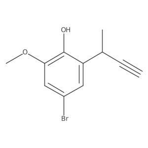 4-Bromo-2-(but-3-yn-2-yl)-6-methoxyphenol Structure