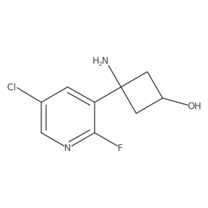 3-Amino-3-(5-chloro-2-fluoropyridin-3-yl)cyclobutan-1-ol Structure