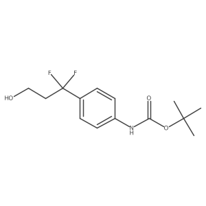 tert-butyl N-[4-(1,1-difluoro-3-hydroxypropyl)phenyl]carbamate Structure