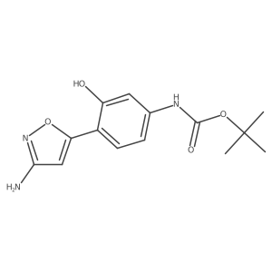 tert-butyl N-[4-(3-amino-1,2-oxazol-5-yl)-3-hydroxyphenyl]carbamate结构式