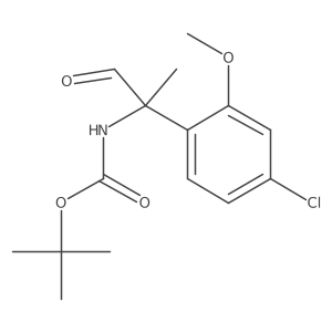 tert-butyl N-[2-(4-chloro-2-methoxyphenyl)-1-oxopropan-2-yl]carbamate结构式