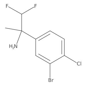 2-(3-Bromo-4-chlorophenyl)-1,1-difluoropropan-2-amine结构式