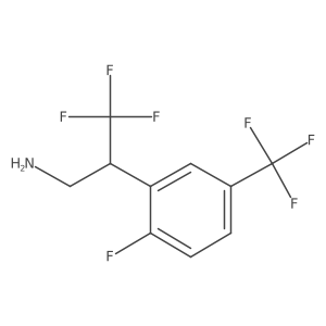3,3,3-Trifluoro-2-[2-fluoro-5-(trifluoromethyl)phenyl]propan-1-amine Structure