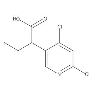 2-(4,6-Dichloropyridin-3-yl)butanoic acid结构式